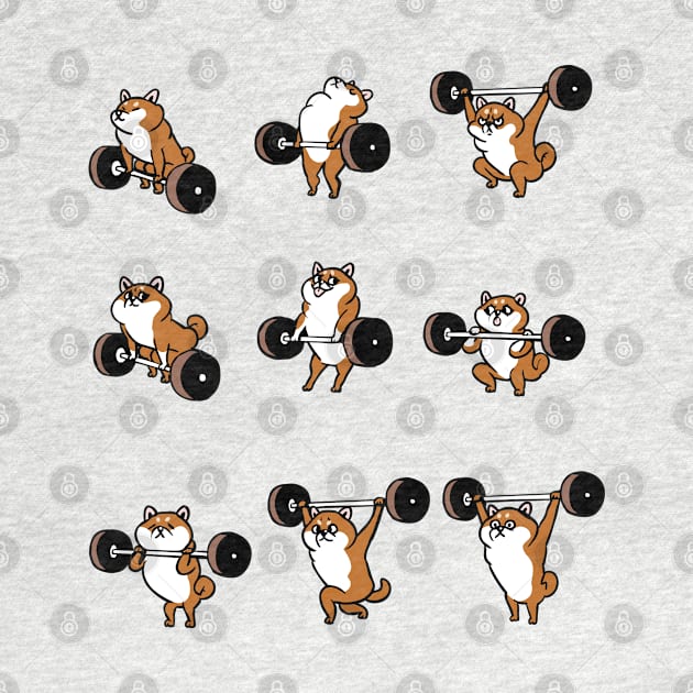 OLYMPIC LIFTING Shiba Inu by huebucket